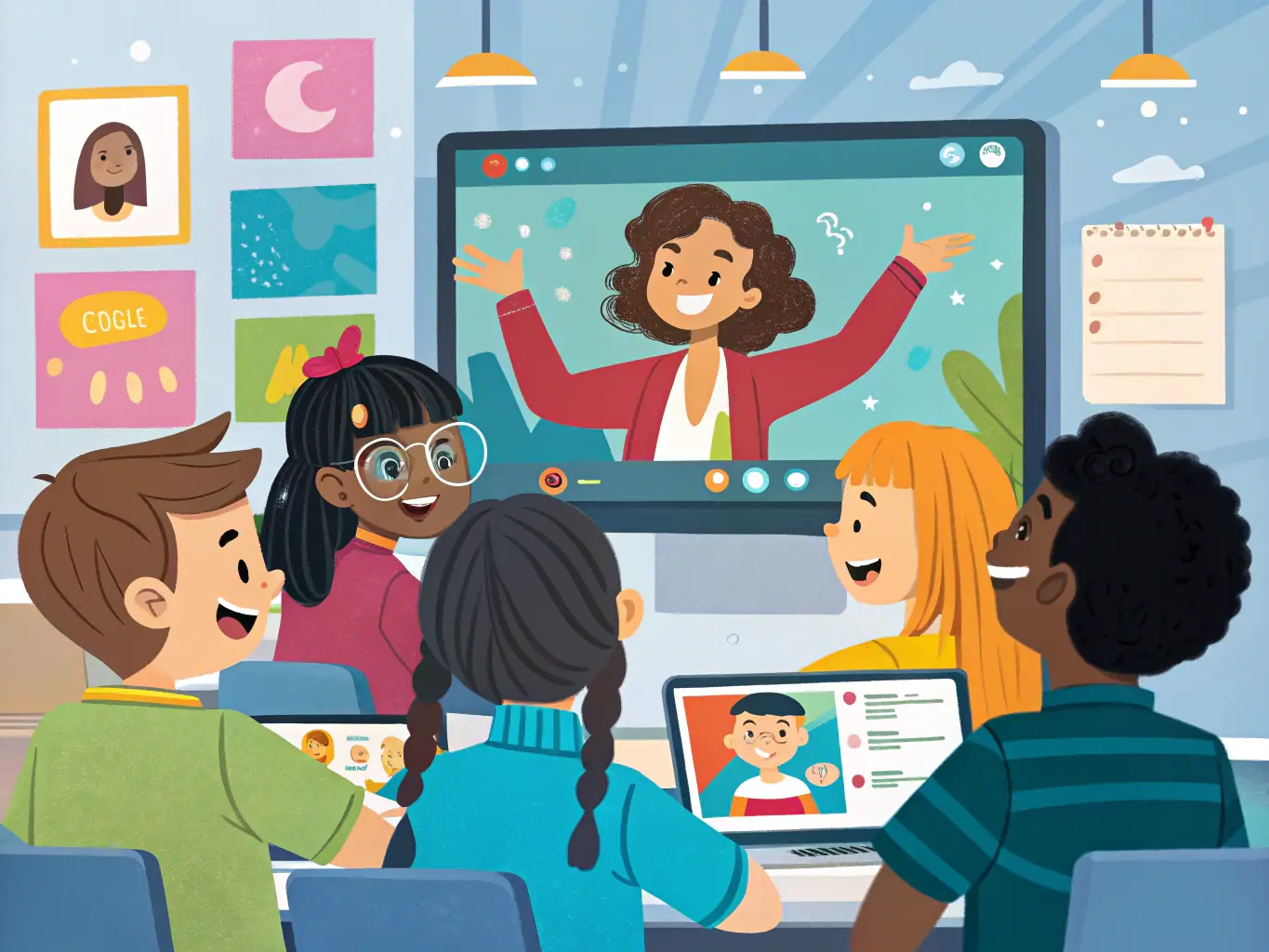 A classroom scene showing students engaging in Japanese language lessons with interactive materials and native-speaking instructors, highlighting the practical and engaging approach to language acquisition at Stallion Lanka.